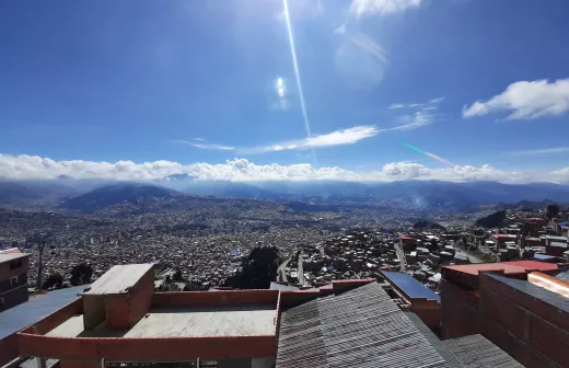 Zullen extreemrechtse donderwolken de hoofdstad La Paz ('de vrede') en de democratie bedreigen? Foto: David Verstockt