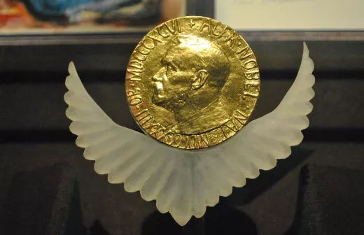 Medaille van de Nobelprijs voor de vrede (Foto: ProtoplasmaKid - CC-BY-SA 4.0)