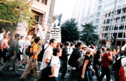 Protest tegen de sancties (in Washington DC) in Irak werd grotendeels genegeerd door de media. Foto: DM2011/CC BY-SA 3:0