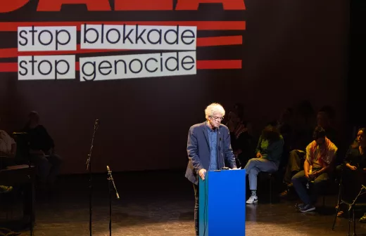 Alain Platel op SOS Gaza (Foto: Dieter Boone)