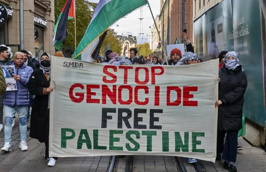 Protest tegen de genocide in Helsinki. Foto: rajatonvimma/CC BY-SA 2:0
