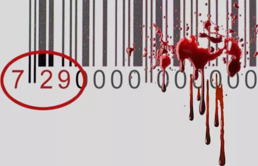 Koloniale producten uit bezet Palestina hebben barcode 729 van Israël. Bron: Poster Fair Use