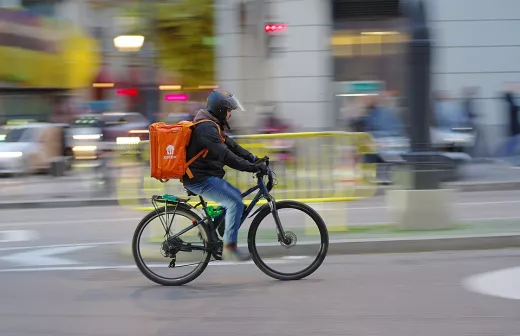 Takeaway fietskoerier in Madrid. Foto: Javier Perez Montes, CC BY-SA 4.0