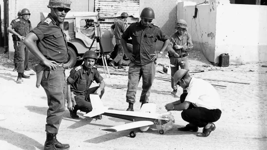 Deze kleine drone werd ingezet voor verkenning van de frontlijn in 1969 aan het Suez-kanaal. Israël is nog steeds wereldleider op vlak van drones. Foto: Boazdrill/CC BY-SA 4:0