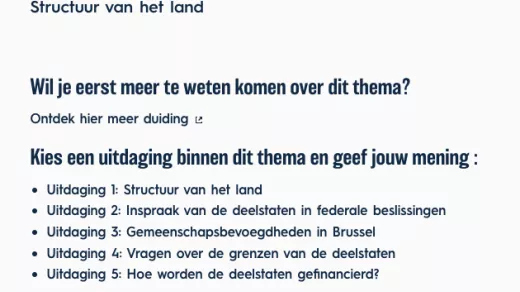 Te ingewikkeld voor een mediapeiling? Foto: www.eenlandvoordetoekomst.be