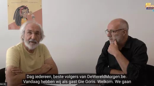 Gie Goris (r) te gast bij DeWereldMorgen.be