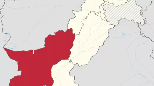 De Pakistaanse deelstaat Balochistan. Map: TUBS/CC BY-SA 3:0