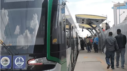 De eerste tramlijn van Addis Ababa werd geopend in februari 2015. Foto: Turtlewond/CC BY-SA 4:0