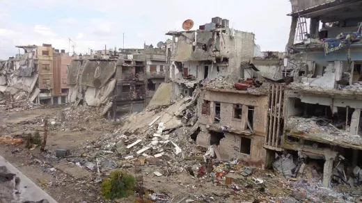 Straat in Fallujah 2004. Foto: Geneva International Center for Justice