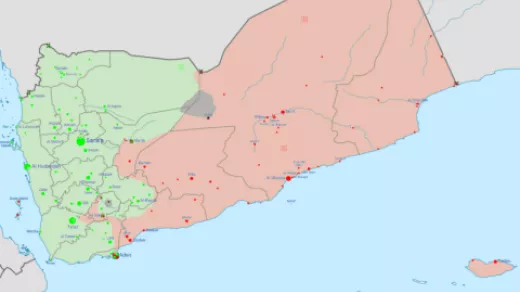 Het gebied onder controle van Ansar Allah omvat 80% van de bevolking. Map: Oali1/CC BY-SA 4:0