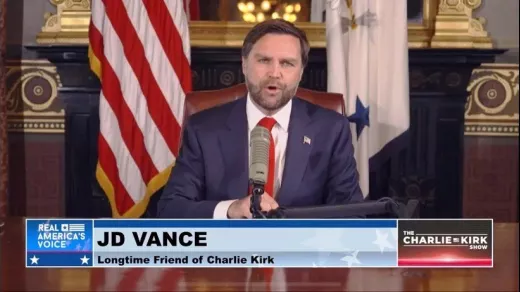 J.D. Vance introduceert de Charlie Kirk Show. Foto: Diggit Magazine