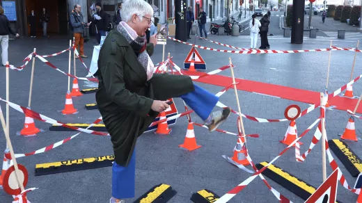 Actie op Europakruispunt. Foto: Netwerk tegen Armoede
