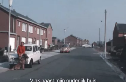 Kapelle-op-den-Bos, jaren 1960, een stille straat in een rustig dorpje. Screenshot: Ademloos