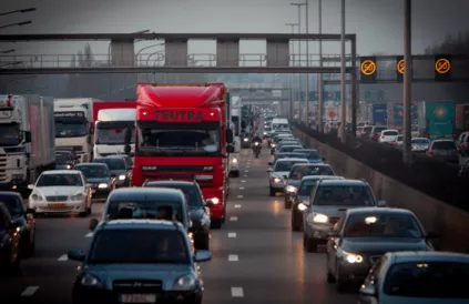 File bij Antwerpen. Bron: Flickr