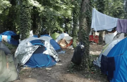Camp in Grande Synthe, August 2018 © Amnesty International