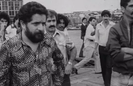 Deze 33-jarige vakbondsleider staat in 1978 nog jaren gevangenis te wachten onder de militaire dictatuur: Lula. Foto: Screenshot 'The Edge of Democracy'