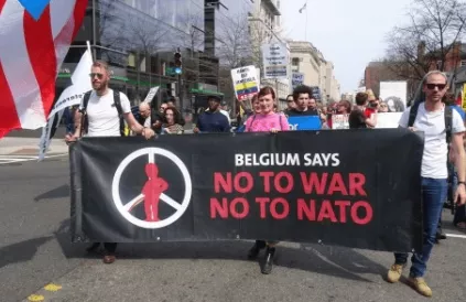 Manifestatie tegen NAVO-top in Washington, april 2019. Foto: Ludo De Brabander