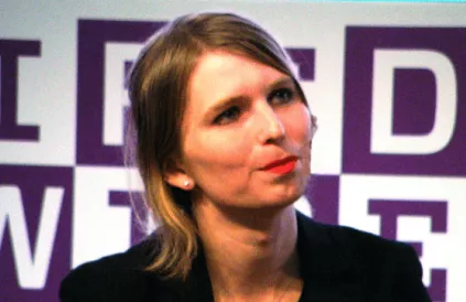 Chelsea Manning tijdens een interview in Milaan, mei 2018. Foto: Mattia Luigi Nappi CC BY-SA  4:0
