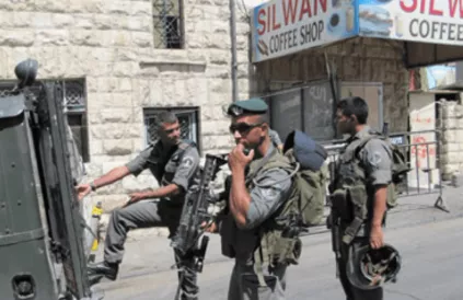 Bezettingstroepen in Silwan (foto van voor de coronacrisis). Foto: generationword.com