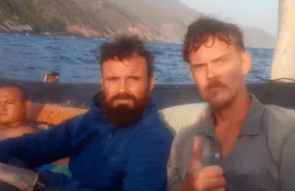 Airan Berry en Luke Denman kort na hun aanhouding. Foto: screenshot YouTube