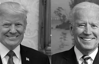 Trump of Biden? Het verschil wordt niet zomaar door de kiezers bepaald. Foto's: Public Domain