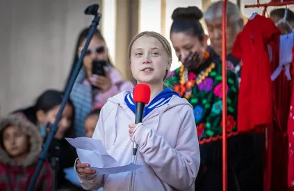 Greta Thunberg. Foto: Andy Bosselman/ Streetsblog Denver