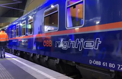 Nightjet, nachttrein van de Oostenrijkse spoorwegen ÖBB. Foto: Greenpeace