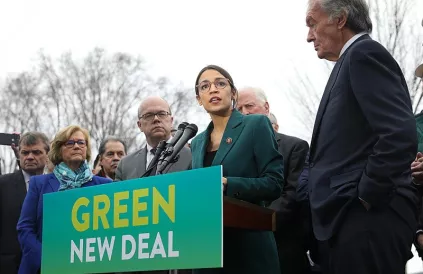 AOC lanceerde haar Green New Deal in 2019. Foto: Senate Democrats/CC BY 2:0