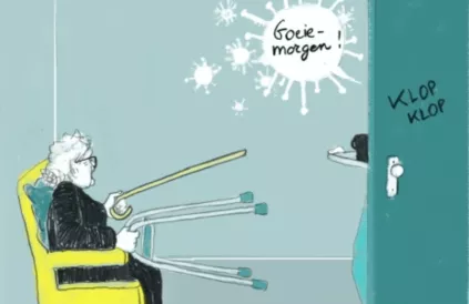 Tekening door: Nathalie Carpantier. Bron: Amnesty International Vlaanderen
