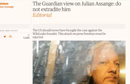 Ommezwaai van The Guardian. Foto: screenshot theguardian.com/uk
