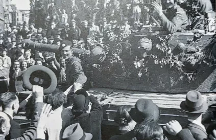 De bevrijding van Brussel in 1944. Foto