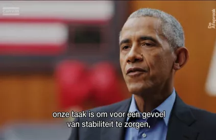 De voormalige president in gesprek met Jeroen Op De Beeck