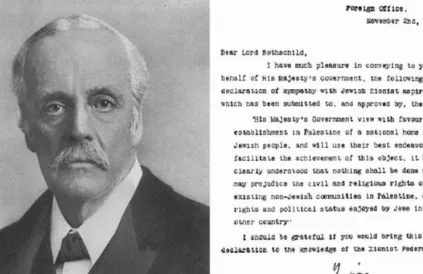 Lord Balfour, ondertekenaar van de brief aan de Rotschilds. Foto: Public Domain