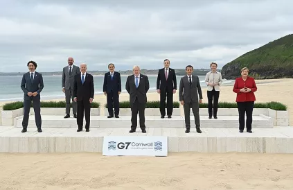 De leiders van de vrije wereld in Cornwall op 11 juni 2021. Foto: g7uk.org/CC SA 4:0