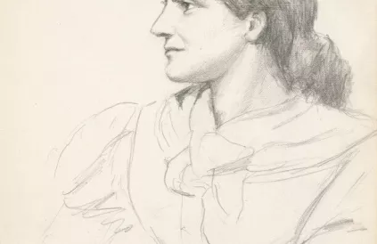 Eleanor Marx. Pentekening Grace Black, 1881. National Portret Gallery, Londen.