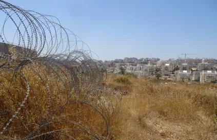 Nederzetting bij Bil'in, Palestina (Foto: Ludo De Brabander)