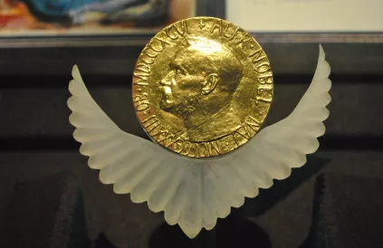 Medaille van de Nobelprijs voor de vrede (Foto: ProtoplasmaKid - CC-BY-SA 4.0)
