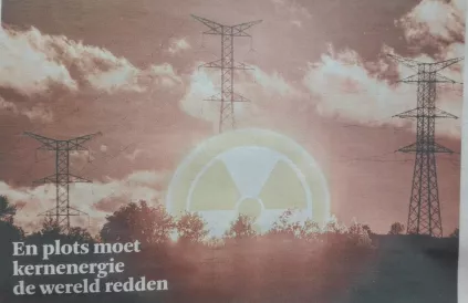 Screenshot frontpagina De Standaard 22 oktober 2021