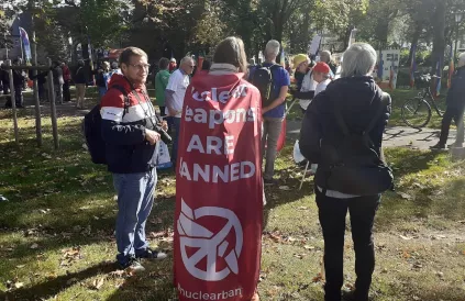 Actie tegen nucleaire manoeuvres in Nörvenich, Duitsland (foto: Ludo De Brabander)