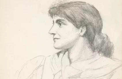 Eleanor Marx - Een Leven, het EPO-boek van 2021. Pentekening Grace Black, 1881. National Portret Gallery, Londen.