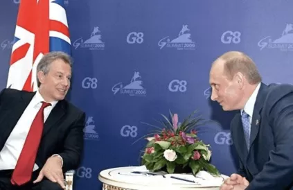 Nog goede vrienden in 2006. President Poetin en Brits eerste minister Tony Blair. Foto: en.kremlin.ru