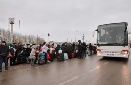 Oekraïense vluchtelingen aan de grens met Polen. Foto: UN Women Europe/Flickr/CC BY-NC 2:0