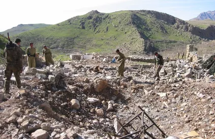 Een van de duizenden door VS-bommen vernielde dorpen in Irak. Foto: Kurdee2130/CC BY-SA ':0 