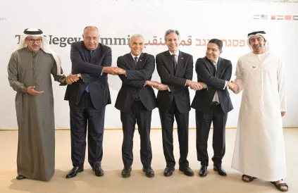 Top in Negev op 28 maart 2022. Foto: Ministerie van Buitenlandse Zaken VS
