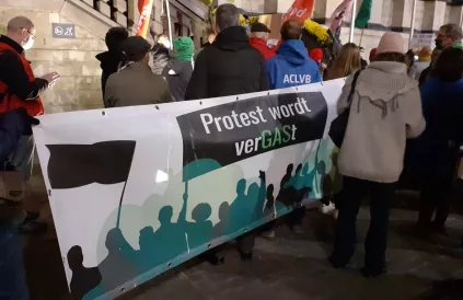 actie 'recht op protest' in Gent (23/11/2021)