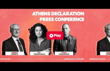 Beeld persconferentie: DiEM25