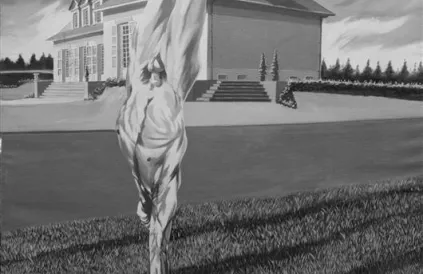 Paul De Vylder, 'Hic Rhodos hic salta - hocus pocus' ,  1983 (synthetisch rubber op linnen)