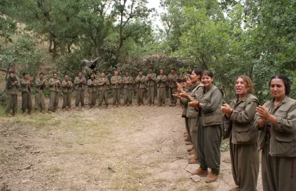 PKK strijders in het Qandil-gebergte, Noord-Irak (Foto: Ludo De Brabander)