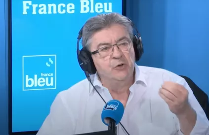 Jean-Luc Mélenchon in de uitzending 'Ma France' van France Bleu op 16 juni 2022. Screenshot: France Bleu