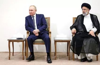President of Russia Vladimir Putin en De Iraanse President Ebrahim Raisi. Foto: Presidential Executive Office of Russia
Creative Commons Attribution 4.0